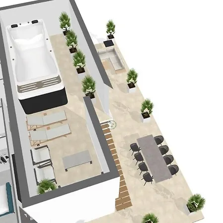 Apartment Cs Skyline Rooftop De Nage